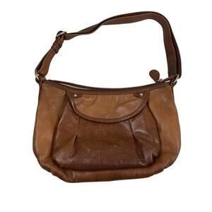 Osgoode Marley Brown Genuine Leather Shoulder Bag Hobo Soft Pebbled Leather